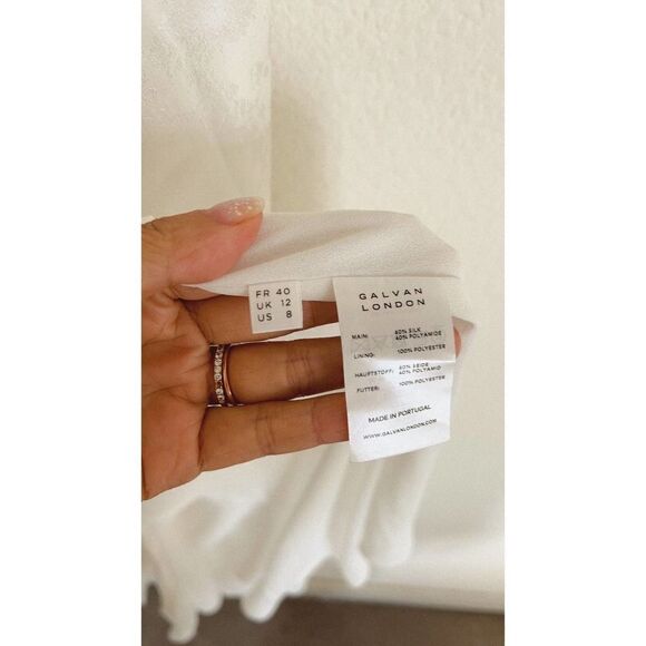 Galvan London silk Blend HAVANA BRIDAL WRAP DRESS EU40/US8 - Picture 10 of 12